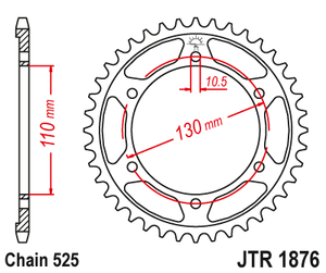 Sprockets Rear (1876 - 43T) - JT