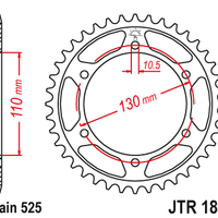 Sprockets Rear (1876 - 45T) - JT