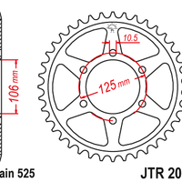 Sprockets Rear (2014 - 44T) - JT
