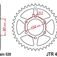 Sprockets Rear (478 - 43) - JT