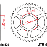 Sprockets Rear (478 - 46T) - JT