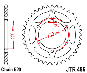 Sprockets Rear (486 - 42T) - JT