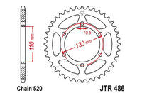 Sprockets Rear (486 - 46T) -JT
