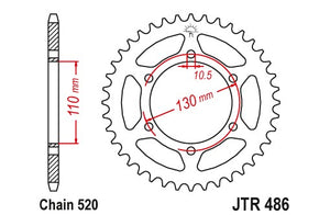 Sprockets Rear (486 - 46T) -JT