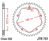 Sprockets Rear (751 - 43T) - JT
