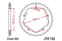 Sprockets Rear (JTR752- 43T) - JT
