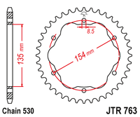 Sprockets Rear (763 - 40T) - JT
