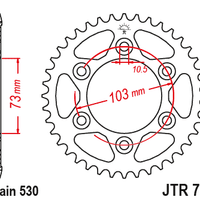 Sprockets Rear (JTR766.43) - JT