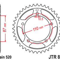 Sprockets Rear (823 - 46T) - JT