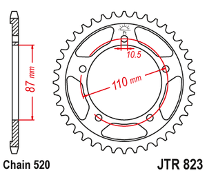Sprockets Rear (823 - 46T) - JT