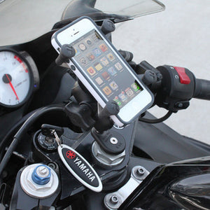 RAM Set - Fork Stem Mount X Grip Phone Cradle.