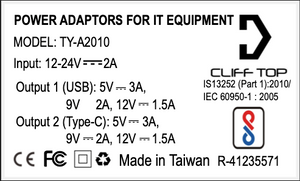 Handlebar Mounted 36W PD USB-C + QC 3.0 (Plastic)
