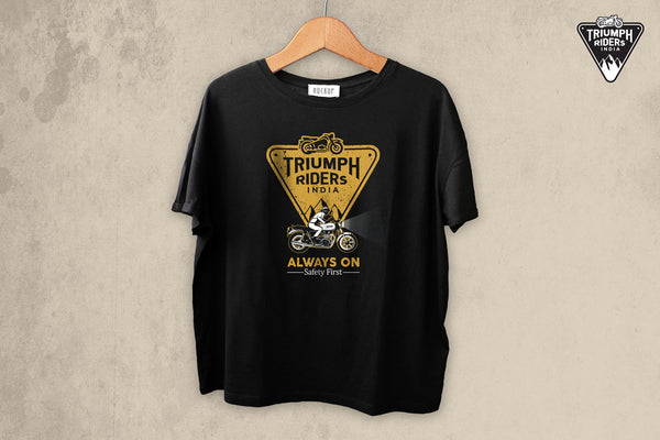 Triumph Riders India T-Shirts printed (Black).